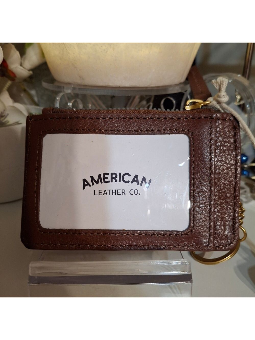 American Leather Co. Portland In Cordovan Brown Card Holder NWT - Picture 2 of 6